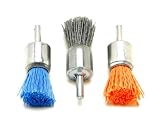 Dico 30-3/4 End Nyalox End Brush Kit 3/4-inch Assorted Nyalox End Brushes, 3-Piece