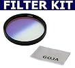 52MM Clear to Purple Gradient Lens Filter for Kodak, Nikon, Sony, or ANY Camera with 58MM Filter Thread+ 1 Ultra Fine Microfiber Cleaning Cloth GOJA Logo