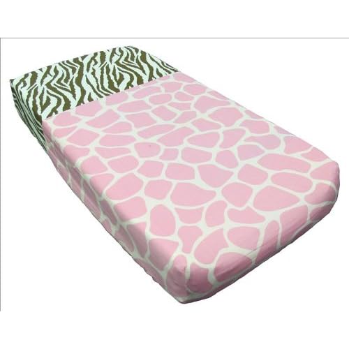 Sisi Baby Design Diaper Changing Table Pad Cover -Pink Safari