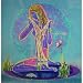 Lu Hong ADOLESCENCE Yunnan School Blue Green Art Print