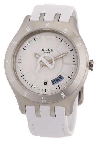 swatch Men’s YTS401 Quartz Date White Dial Crystal Watch