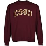 Central Michigan Chippewas Maroon Arch Applique Crew Neck Fleece Sweatshirt