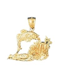 Dazzlers Solid 14 karats Gold Angelfish Goldfish Charm Pendant available in three colors from jewelsberry (weights: 5.6 grams only)