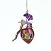 LSU Tigers NCAA Striped Acrylic Football Snowman Ornament (2.75)
