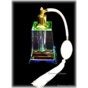 Deco Crystal Perfume Bottle w/ Atomizer
