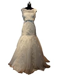 Mermaid Lace  Belted Evening Dress/Party Dress/Wedding Dress  With a Bow(s)