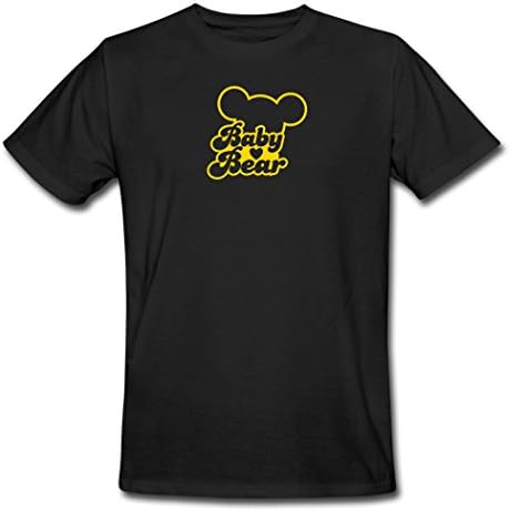 Disguiser Baby Bear New With Teddy Shape Men's T-Shirts Short Sleeve Cotton Black XL