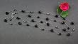 Swarovski Crystal Necklace, 45" - Jet Black (Audrey)