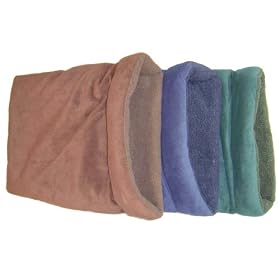 Snuggle Bag Dog Bed, Terrier Tunnel - Small Green Polar Fleece
