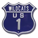 KANSAS STATE WILDCATS WILDCATS U.S 1 AUTHENTIC METAL ROUTE SIGN (17 X 17)