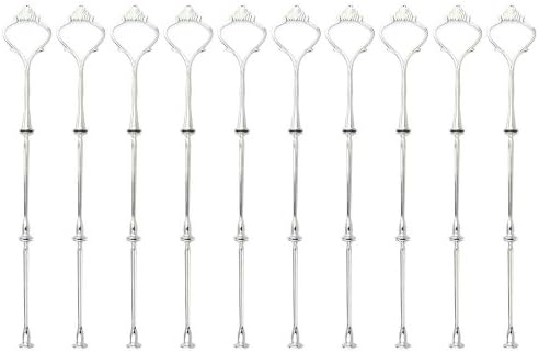 Find Goods (TM) 3 Tier Cake Stand Plate Display Holder Fittings for Wedding Party - Silver