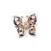 Pink Opal Butterfly Pin in Sterling Silver
