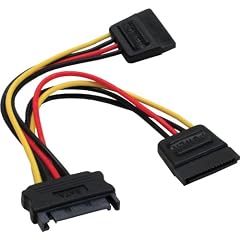 SATA Strom-Y-Kabel - SATA Bu an 2x SATA St - 0,15m