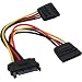 SATA Strom-Y-Kabel - SATA Bu an 2x SATA St - 0,15m