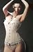 Flexible steel boned beige & cream corset