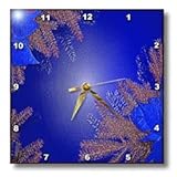 Blue Poinsettia - 10x10 Wall Clock