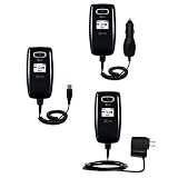 Deluxe Kit for the LG CE110 includes a USB cable with Car and Wall Charger - Gomadic Brand w/ TipExchange Technology