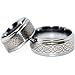 Blue Chip Unlimited - Matching 9mm Tungsten Silver Celtic Rings His & Hers Ring Set Wedding Bands Engagement Rings (Available in Whole & Half Sizes 4-17)