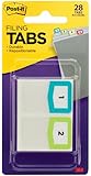 Post-it Tabs, Pre-Printed Numbers, 1-Inch, Assorted Colors, 24-Tabs/Pack plus 4 Blank Tabs
