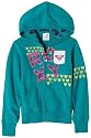 Roxy Girls 2-6x Teenie Wahine "Santa Monicool" Applique Fleece Zip-Up Hoodie