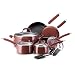 Kitchen & Housewares : Farberware Chroma 12-Piece Cookware Set, Red