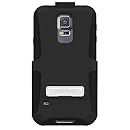 Seidio DILEX Case with Metal Kickstand and Holster Combo for Samsung Galaxy S5 - Retail Packaging - Black