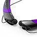 Rymemo 2015 Newest Universal Wireless Bluetooth 4.1 Music Stereo Sports Headset Headphone Vibration Neckband Style for iPhone Samsung (Purple-Black)
