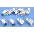 10 Sterling Silver Necklace Leather Cord Ends Caps Parts