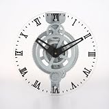 Maples Clock GCL06-888 Moving Gear Wall Clock Gear Style 888 with Glass Lens