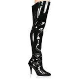 Vanity-3010 4 Inch Thigh Boot with Elasticated Gusset by Pleaser
