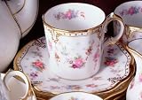 Review royal crown derby  / Royal Crown Derby Royal Antoinette Coffee Cup and Saucer