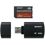 Sony MSHX8G PRO-HG Duo HX 8 GB Memory Stick with Supplied USB Adaptor (Black)