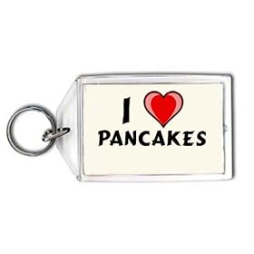 I Love Pancakes Keychain