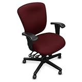 Perch Office Chair - Medium Back with Tilt - Indigo Fabric - Glides