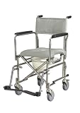 Drive Medical Stainless Steel Rehab Shower Commode, Chrome