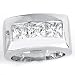 Gorgeous Solid Sterling Silver Cubic Zirconia Rhodium Plated Rings with Three Large CZ Stones