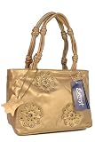 Everest Gold Leather Tote Bag - Handbag