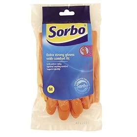 MEDIUM EXTRA STRONG RUBBER GLOVES WITH COMFORT FIT
