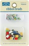 Ribbon Eyelets & Brads 20/Pkg-Primary