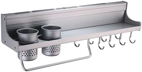 Homego® 52CM 2 Cups Al Kitchen Shelf Storage Rack Spice Tool Holder Seasoning cooktops Wall Kitchen Rack