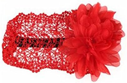 Cute Baby Girl Toddler Lace Wide Headband with Big Flower Stretch Head decoration