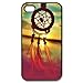 Generic Colorful Cloud Feather Dream Catcher Pattern Hard Case Cover for iPhone4 4G 4S +Screen Protector