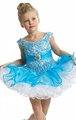 Girls Beaded Lace Crystal Crystals Applique Chiffon/Taffeta/Tulle Flower-Girl Dress/Pageant Dress 