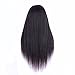 Coarse Italian Yaki Wig Brazilain Virgin Natural Color Kinky Straight Lace Front Human Hair Wigs for Black Women 20inch