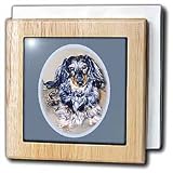 Long Hair Dapple Dachshund - 6 Inch Tile Napkin Holder