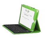 TsirTech Apple iPad Bluetooth Keyboard and Genuine Leather Case Accessory for Apple iPad 3G tablet / Wifi model 16GB, 32GB, 64GB - Parrot Green