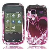 For Sprint Samsung Trender M380 Accessory - Purple Heart Designer Case Proc ....