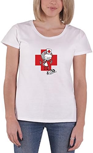 Lenore Nurse Lenore Official Womens White Skinny Fit T Shirt