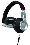 Sharper Image SHP2600RD Stereo Headphones with Microphone, Tangle-Free Cord, Foldable, Red