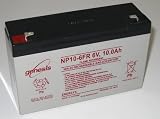 EnerSys Genesis (formerly Yuasa) NP10-6FR - 6 Volt/10 Amp Hour Flame Retardant Sealed Lead Acid Battery with 0.187 Fast-on Connector